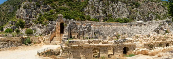 Wide Angle Photo Myra Ancient Site Demre Antalya Turkey — Foto de Stock