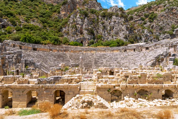 Wide Angle Photo Myra Ancient Site Demre Antalya Turkey — Foto de Stock