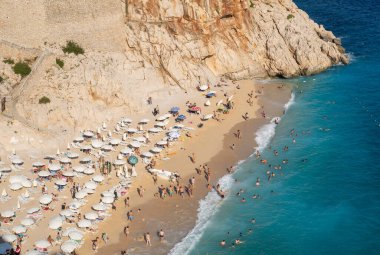Ka, Antalya  Turkey - 07.02.2022: Daytime photo of famous Kaputa beach in Ka.