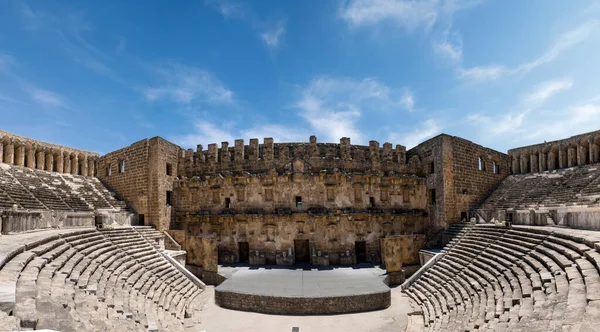 Wide Angle Photo Aspendos Ancient Site Antalya — Stockfoto