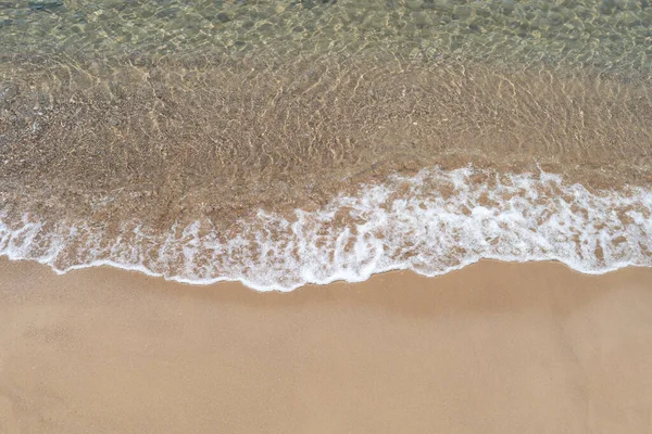 Top View Photo Beach Sand Ripples Bubbles — Stockfoto