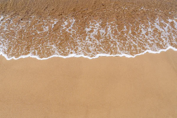 Top View Photo Beach Sand Ripples Bubbles — Stockfoto