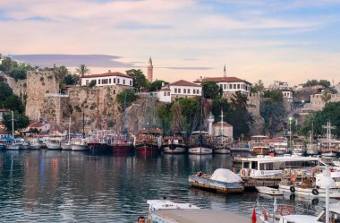 Close up summer photo of Antalya port