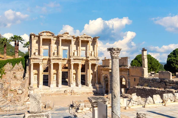 Curetes Street Celsius Library Ephesus Ancient City Cultural History Tourism —  Fotos de Stock