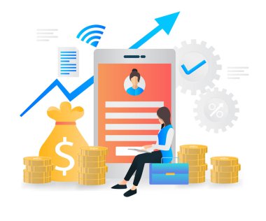 Flat style illustration about banking and finance