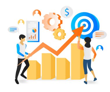 Takım çalışmasının vektör çizimi