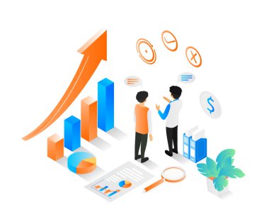 Büyüme işiyle ilgili tartışmanın vektör illüstrasyonu