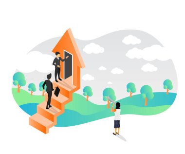 İş ve finans kavramı, vektör illüstrasyon arka planı 