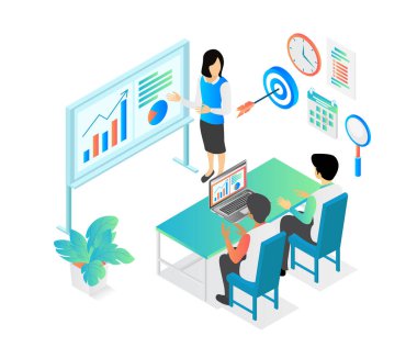 İş geliştirme kavramı, vektör illüstrasyon arka planı 