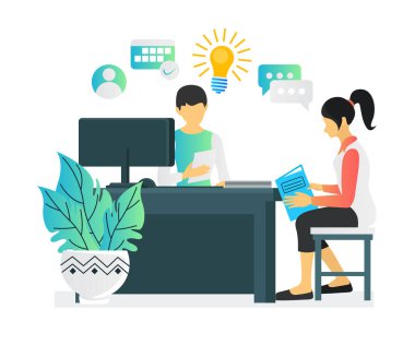 İş geliştirme kavramı, vektör illüstrasyon arka planı 