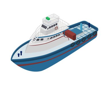 Yolcu gemisi simgesi. Web için yat vektör simgelerinin karikatür çizimi