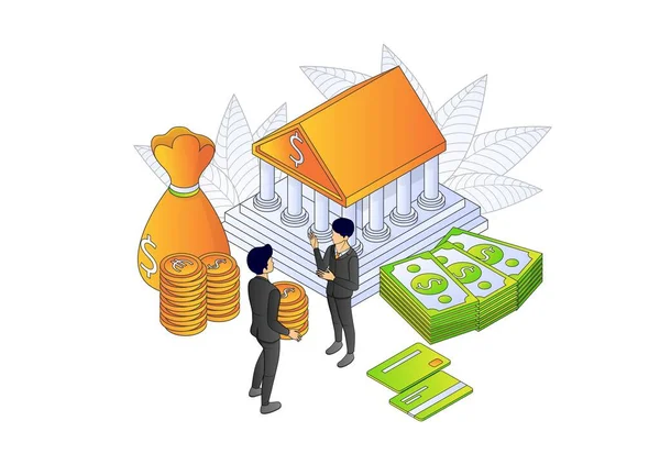 Finance Banking Concept Vector Illustration Background — Stock Vector