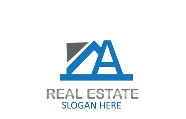 Carta Logo Real Estate Vector Design — Vetor de Stock