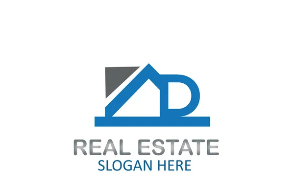 Carta Logo Real Estate Vector Design — Vetor de Stock