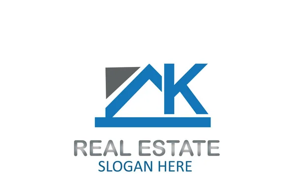 Lettera Logo Real Estate Vector Design — Vettoriale Stock