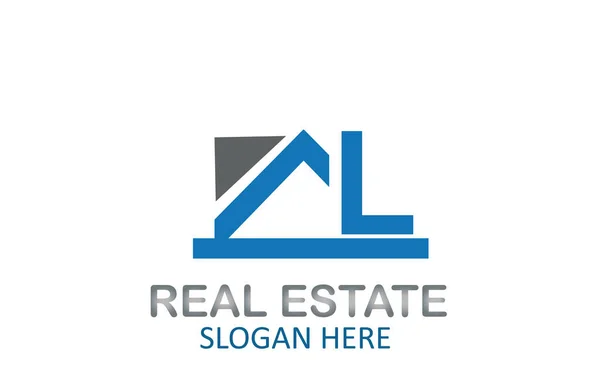 Lettre Logo Real Estate Vector Design — Image vectorielle