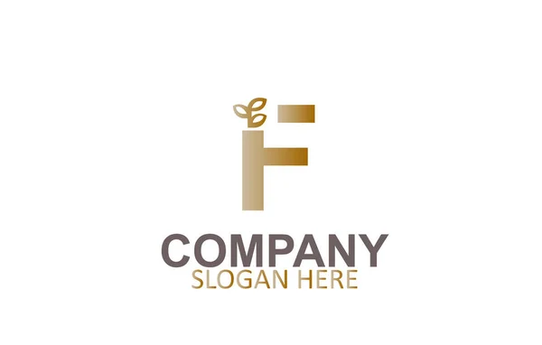 Letter Golden Logo Design — Stock Vector
