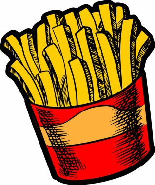 potato chips food vector illustration