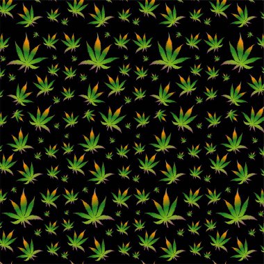 Vector Illustration Editable Marijuana Cannabis Background Wallpaper