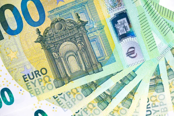 Detail Baroque Rococo Style Arch One Hundred Euro Banknote European — Fotografia de Stock