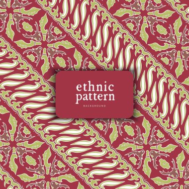 Javenese Pattern. Indonesian Batik ethnic pattern design for background