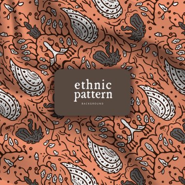 Javanese Pattern. Line ethnic pattern design for background