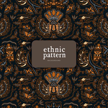 Luxury Javanese ethnic pattern design for background