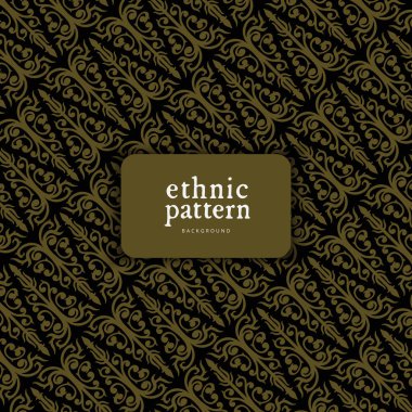 Dark luxury vintage ethnic pattern design for background.