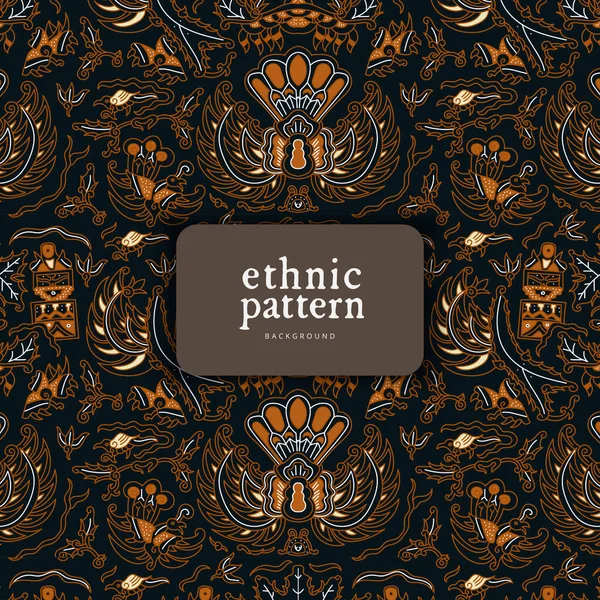 Luxury Javanese ethnic pattern design for background