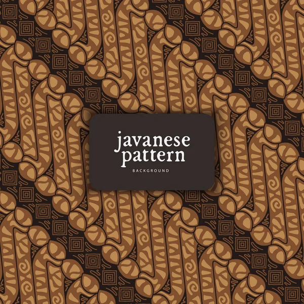 Yogyakarta Batik Pattern Brown Javanese Pattern — Vetor de Stock