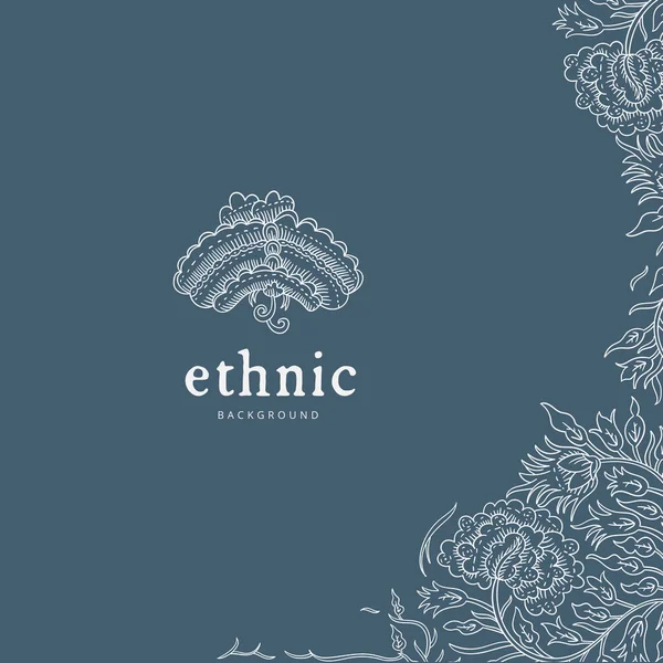 Luxury Minimalist Javanese Ethnic Pattern Design Background One Color Pallete — Vetor de Stock