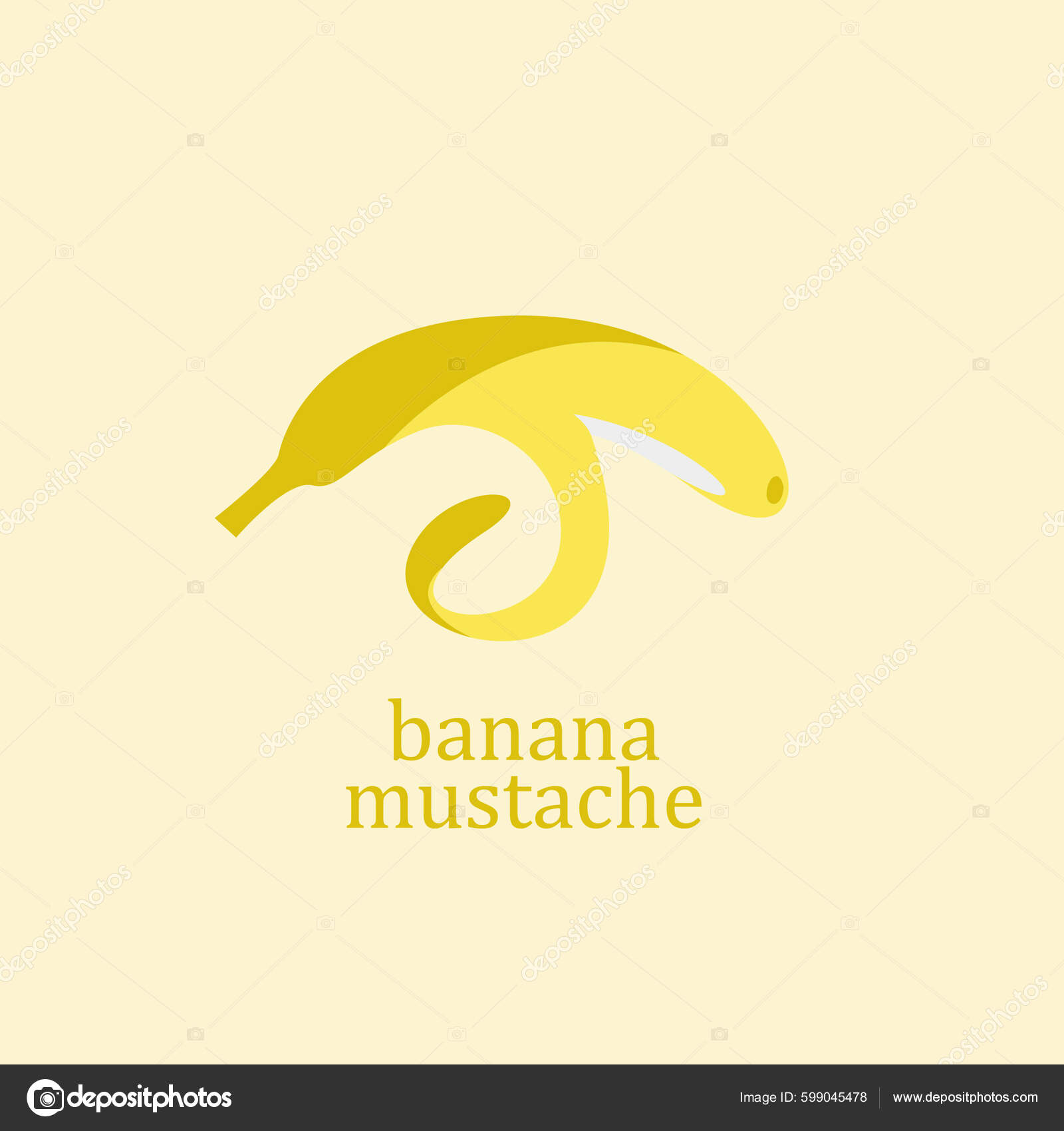 Banana Mustache Logo Design Inspiration Stock Vector by ©Edanpo Studio