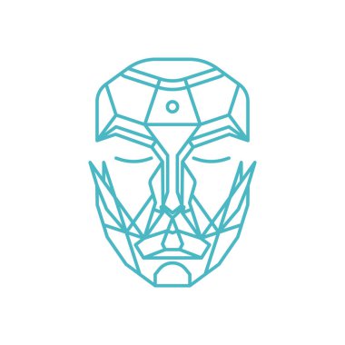 Face logo with golde ratio for beauty company