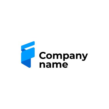 Minimalist blue wallet logo for accounting business or fintech company