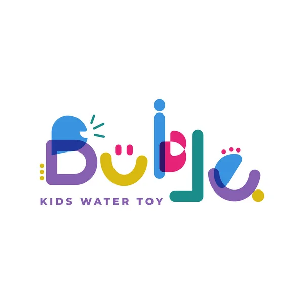 Joyfull Παιδικό Παιχνίδι Λογότυπο Σχεδιασμό Έμπνευση — Διανυσματικό Αρχείο