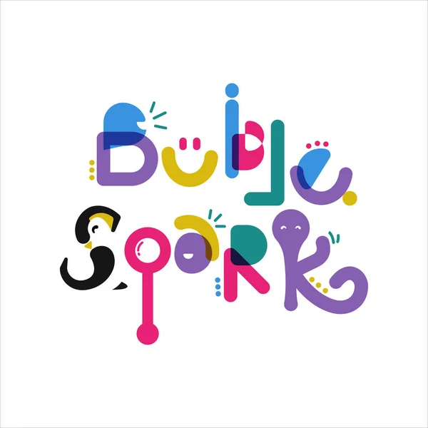 Colorfull Kids Water Toy Bubble Spark Logo Inspiration — Vector de stock