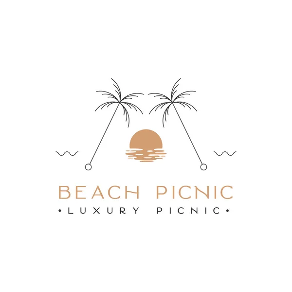 beach picnic luxury picnic logo design inspiration