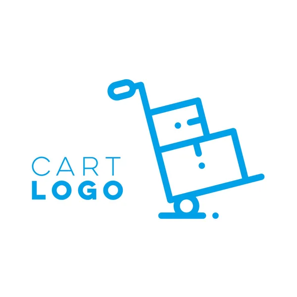 Blue Cart Logo Design Inspiration — Vector de stock
