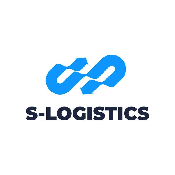 Letter S logistics blue clean logo design