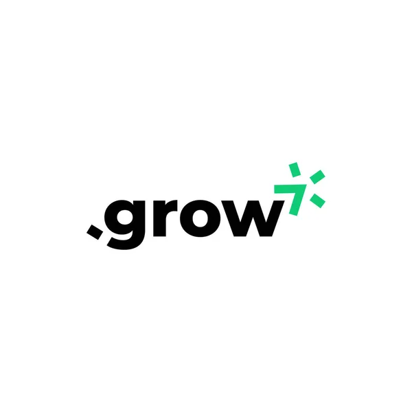 Letter Grow Logo Design Linear Creative Minimal Monogram Symbol Universal — Vetor de Stock