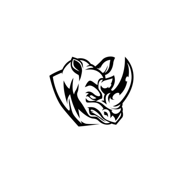 Angry Rhino Logo Esport Company — Vector de stock