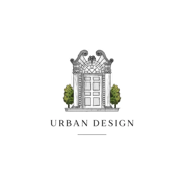 urban design or urban planning logo concept for architecture bussiness vector