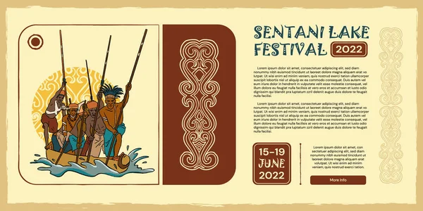 Sentani Festivali Papua elle çizildi