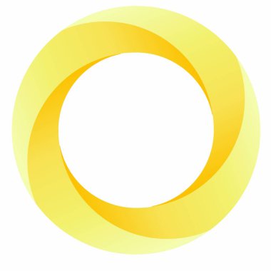 Altın daire logosu. Logo, simge, işaret, sembol, rozet, öge, etiket, amblem veya tasarım için Altın Çember çizimi