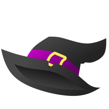 cadı şapka vektör çizimi logo, simge, işaret, öge, sembol, cadılar bayramı, tasarım veya şeker