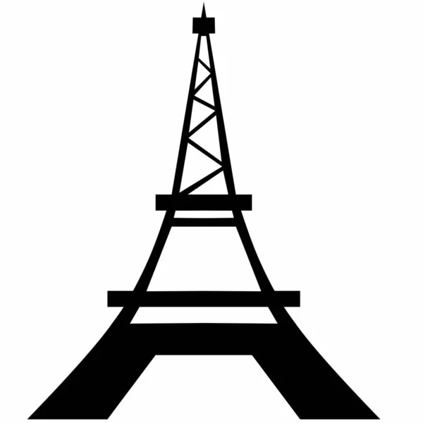 Einfache Eiffelturm Oder Turm Von Paris Isolierte Vektorillustration Einfacher Eiffelturm — Stockvektor