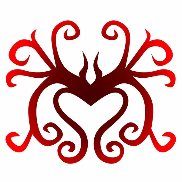 Illustration Vectorielle Tatouage Tribal Tourbillonnant Tatouage Tribal Tourbillonnant Pour Logo — Image vectorielle