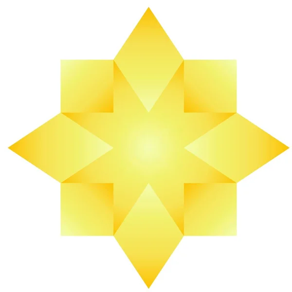 Cuadrado Dorado Ilustración Vectorial Más Logotipo Aislado Cuadrado Oro Vector — Vector de stock