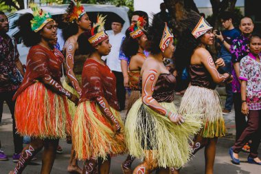 colorful carnival parade in the city of indonesia