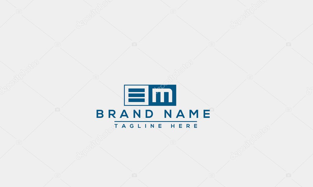 Logo design letter EM . Elegant modern. Vector template.